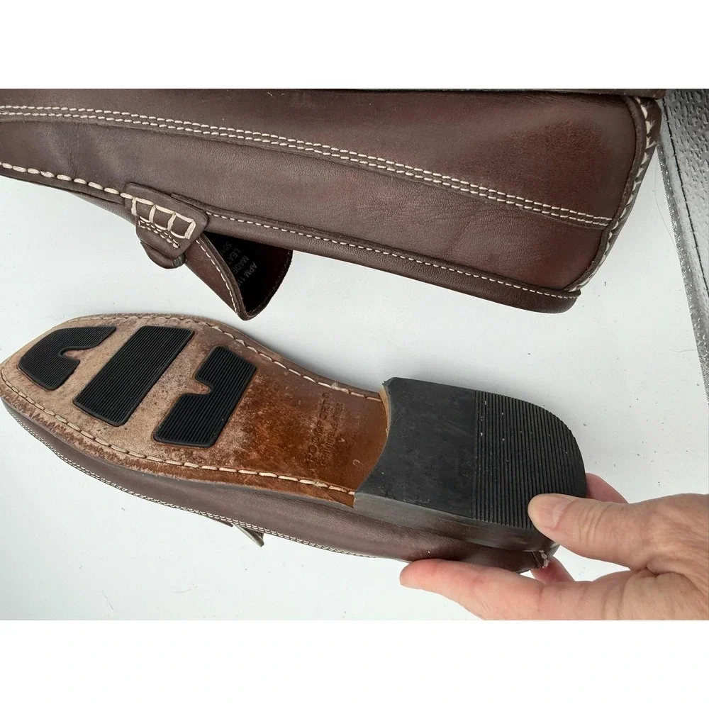 Rockport Shoes Mens Size 9.5 Brown Leather Bit Loafers Dress Slip On Comfort